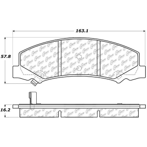 Disc Brake Pad Set - Front for 2006-2007 Chevrolet Monte Carlo (Centric 105.11590)