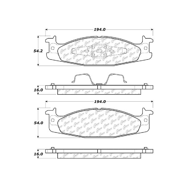 Disc Brake Pad Set - Front for 2003 Ford E-150 (Centric 301.06320)