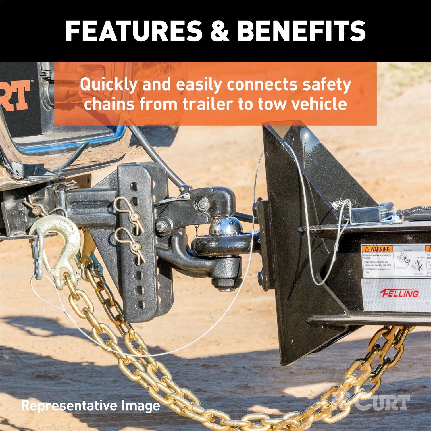 Trailer Safety Chain with Latch Hook