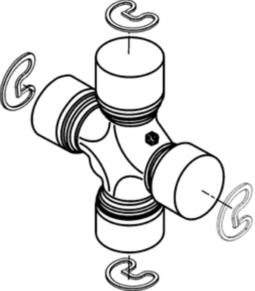 Universal Joint - Rear Driveshaft at Support Bearing for 1998-2003 Mercedes-Benz ML320 (Dana Spicer Chassis 5-1310X)