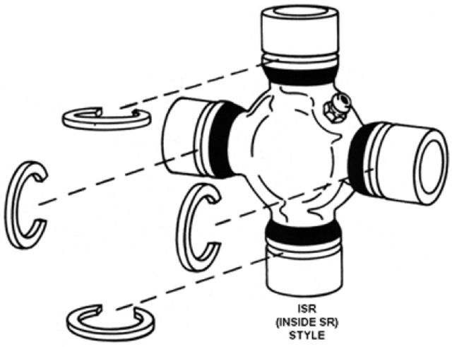 Universal Joint - Rear Driveshaft at Rear Axle, Rear Driveshaft at Transmission for 1971-1992 Oldsmobile Custom Cruiser (Dana Spicer Chassis 5-795X)