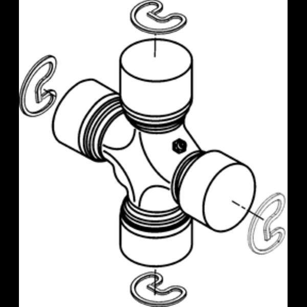 Universal Joint - Rear Driveshaft at Rear Axle, Rear Driveshaft at Transmission for 1978-1980 Dodge Colt (Dana Spicer Chassis 5-3217X)