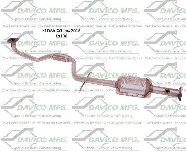 Catalytic Converter - Center for 1999-2002 Chevrolet Cavalier (Davico Converters 19108)