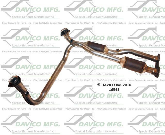 Catalytic Converter - Front for 1996-1998 Chevrolet K2500 (Davico Converters 16541)