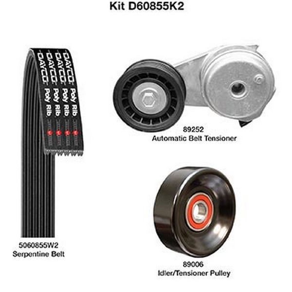 Serpentine Belt Drive Component Kit - Main Drive for 2002-2005 Ford Explorer (Dayco D60855K2)