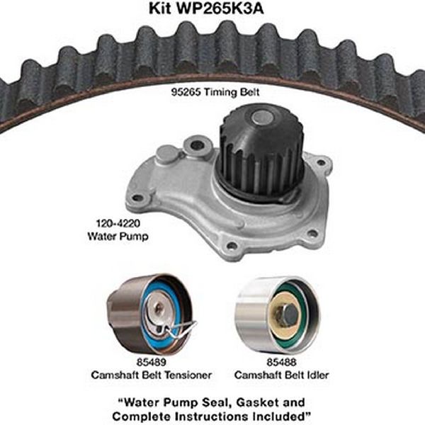 Engine Timing Belt Kit with Water Pump for 1997-2002 Dodge Caravan (Dayco WP265K3A)