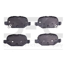 2019 - 2014 Fiat 500 Disc Brake Pad Set  - Rear 4 Cyl 1.4L Dynamic Friction