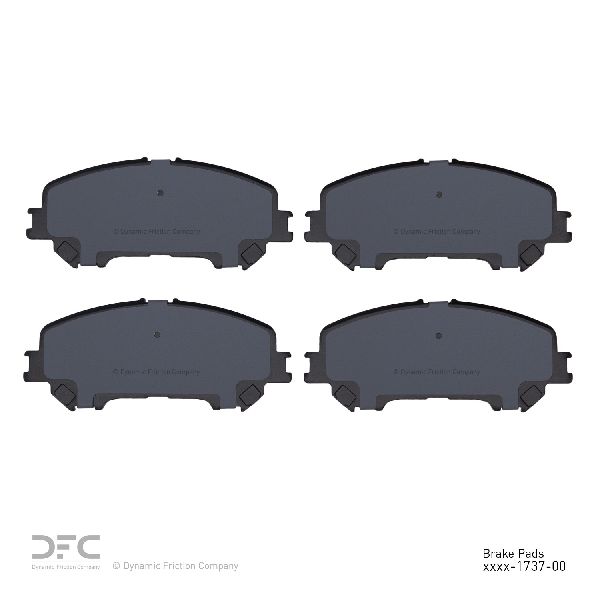 Disc Brake Pad Set - Front for 2017-2018 Renault Koleos (Dynamic Friction 1551-1737-00)
