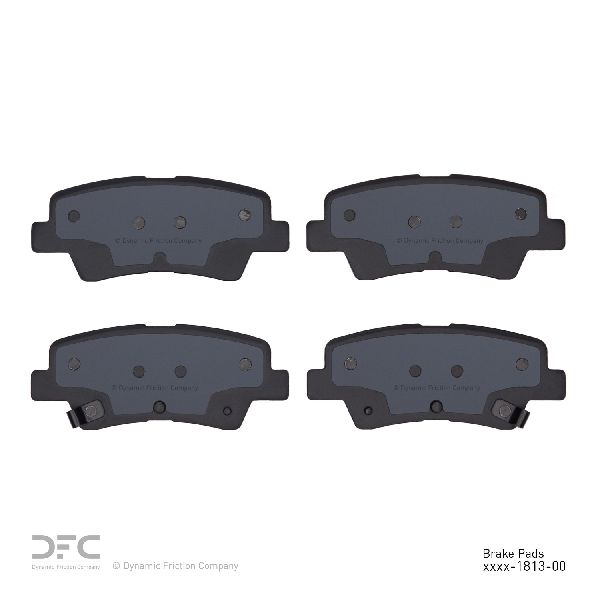 Disc Brake Pad Set - Rear for 2014-2019 Kia Soul (Dynamic Friction 1551-1813-00)