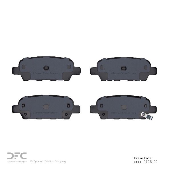 Disc Brake Pad Set - Rear for 2009-2018 Renault Koleos (Dynamic Friction 1551-0905-00)