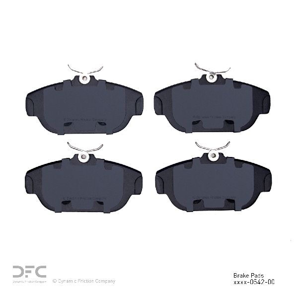 Disc Brake Pad Set - Front for 1997-1998 Volvo S90 (Dynamic Friction 1551-0542-00)