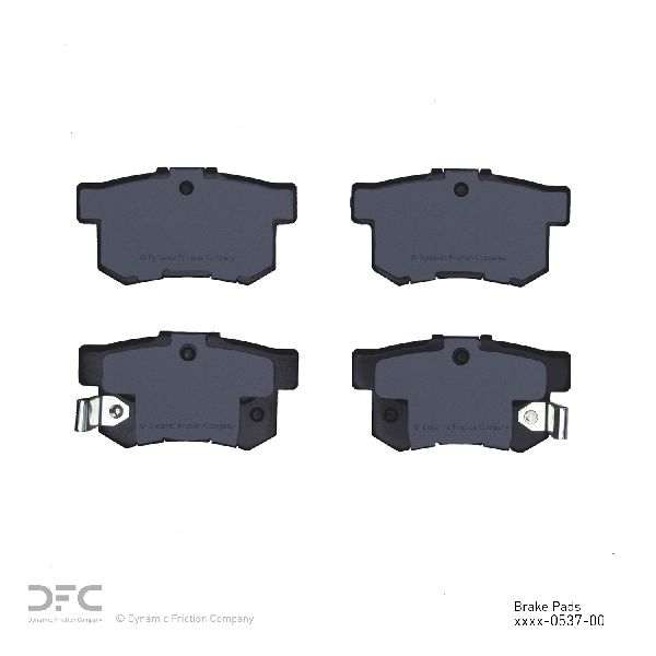 Disc Brake Pad Set - Rear for 1997-2001 Acura Integra (Dynamic Friction 1551-0537-00)