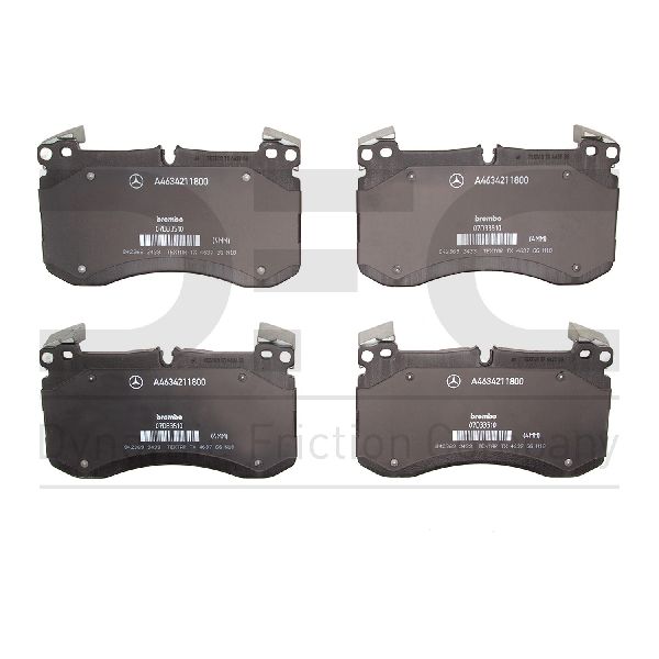 Disc Brake Pad Set - Front for 2019-2025 Mercedes-Benz G63 AMG (Dynamic Friction 1551-2238-00)