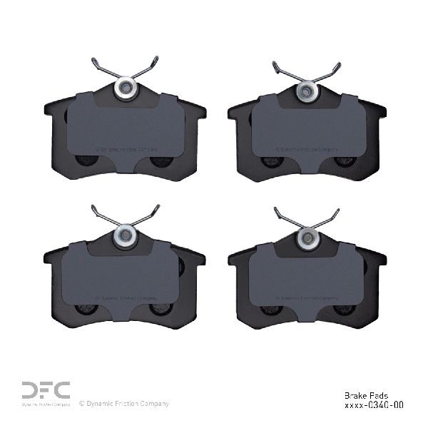 Disc Brake Pad Set - Rear for 2000-2006 Audi TT (Dynamic Friction 1551-0340-00)