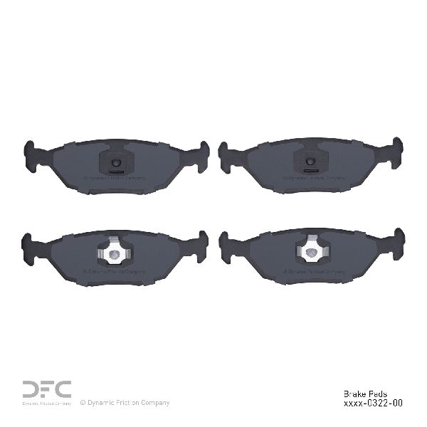 Disc Brake Pad Set - Rear for 1986-1998 Saab 9000 (Dynamic Friction 1551-0322-00)