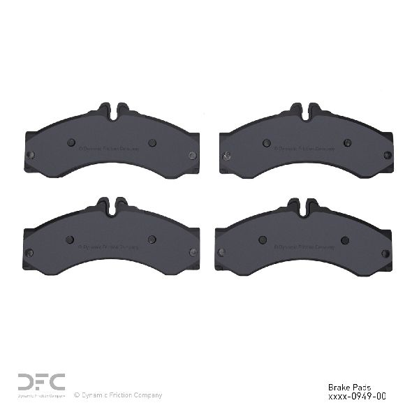 Disc Brake Pad Set - Front, Rear for 2002-2006 Freightliner Sprinter 3500 (Dynamic Friction 1551-0949-00)