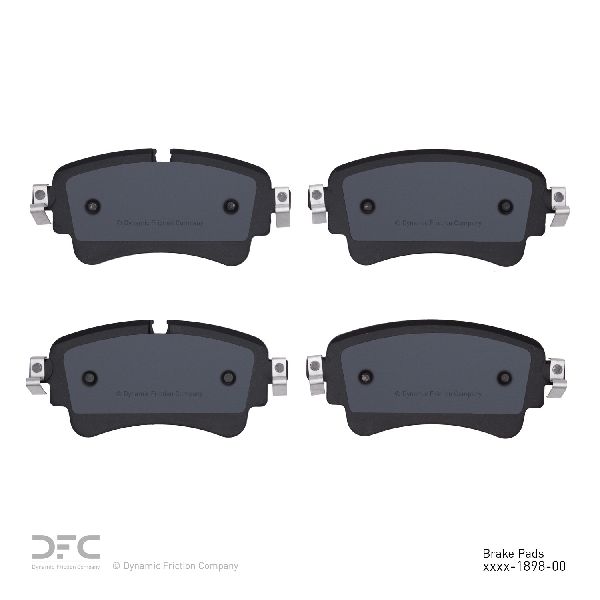 Disc Brake Pad Set - Rear for 2016-2020 Audi A4 (Dynamic Friction 1600-1898-00)