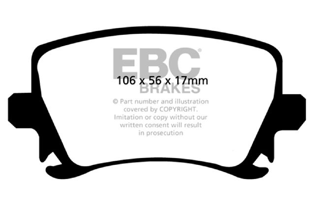 Disc Brake Pad Set - Rear for 2006-2009 Volkswagen Rabbit (EBC Brakes DP31518C)