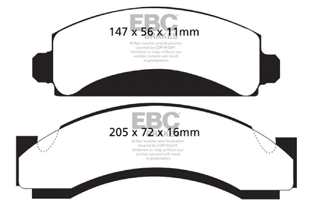 Disc Brake Pad Set - Front for 1981-1993 Dodge W250 (EBC Brakes DP41241R)
