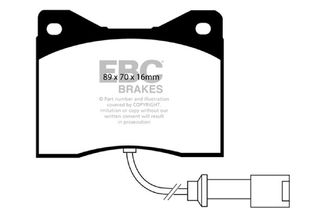 Disc Brake Pad Set - Front for 1980-1981 BMW 528i (EBC Brakes DP4753R)