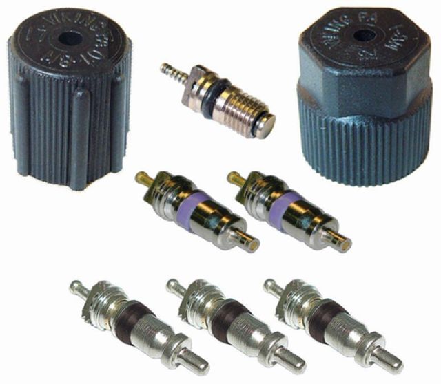 A/C System Valve Core and Cap Kit for 2002-2008 Audi A4 (Four Seasons 26861)