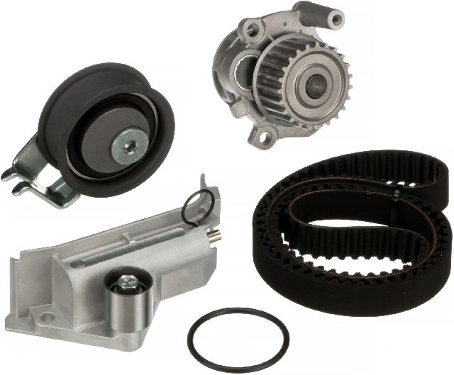 Engine Timing Belt Kit with Water Pump for 2000 Audi TT Quattro (Gates TCKWP306BM)