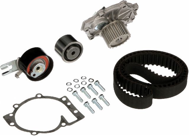 Engine Timing Belt Kit with Water Pump for 2003-2005 Volvo XC90 (Gates TCKWP319)