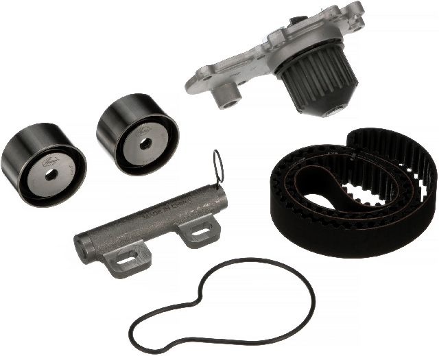 Engine Timing Belt Kit with Water Pump for 1995-1999 Mitsubishi Eclipse (Gates TCKWP246B)