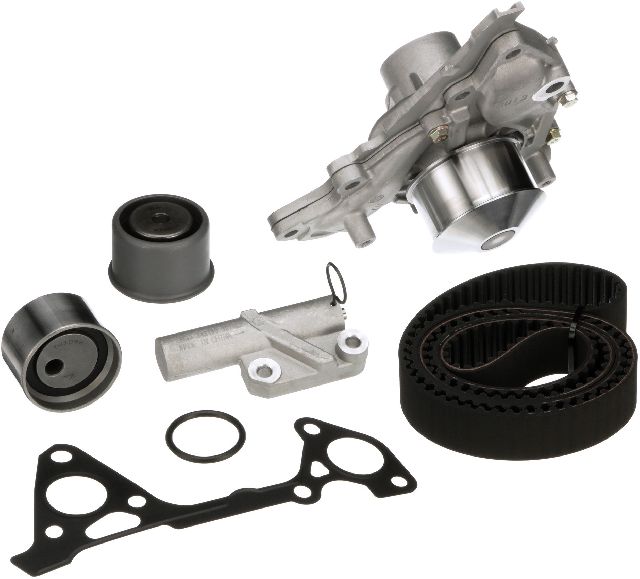 Engine Timing Belt Kit with Water Pump for 2000-2004 Mitsubishi Eclipse (Gates TCKWP259BH)