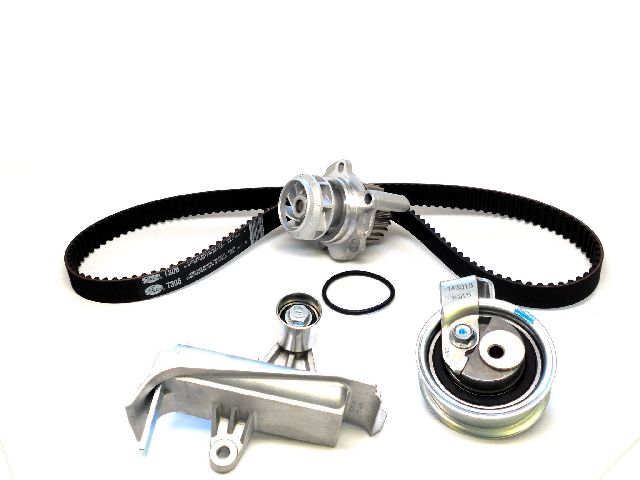 Engine Timing Belt Kit with Water Pump for 1999-2006 Audi A4 (Gates TCKWP306AM)