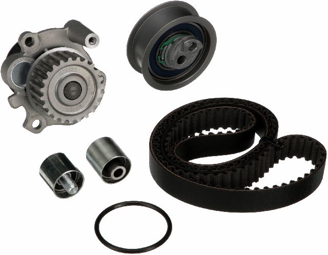 Engine Timing Belt Kit with Water Pump for 2005-2009 Audi A4 (Gates TCKWP334)