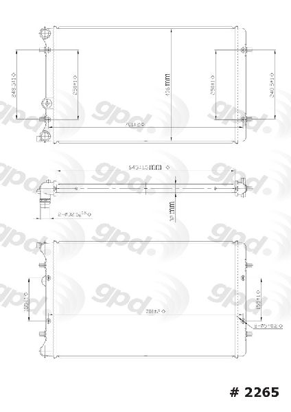 Radiator for 1999-2006 Volkswagen Golf (Global Parts 2265C)