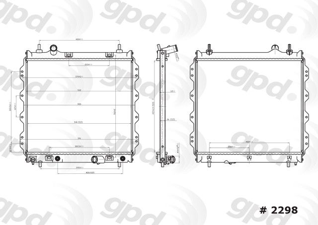 Radiator for 2001-2002 Chrysler PT Cruiser (Global Parts 2298C)