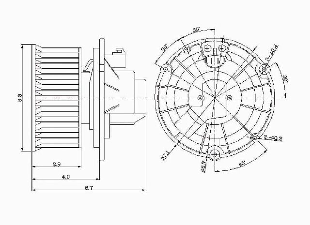 HVAC Blower Motor for 2002-2005 Ford Thunderbird (Global Parts 2311629)