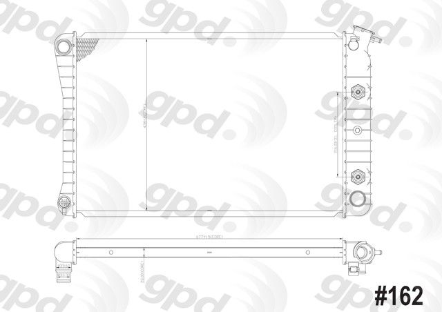 Radiator for 1978-1987 Buick Regal (Global Parts 162C)