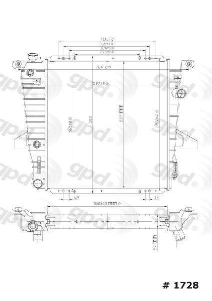 Radiator for 1995-1997 Ford Explorer (Global Parts 1728C)