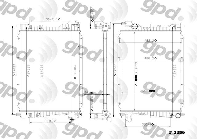 Radiator for 2003-2004 Jaguar S-Type (Global Parts 2256C)