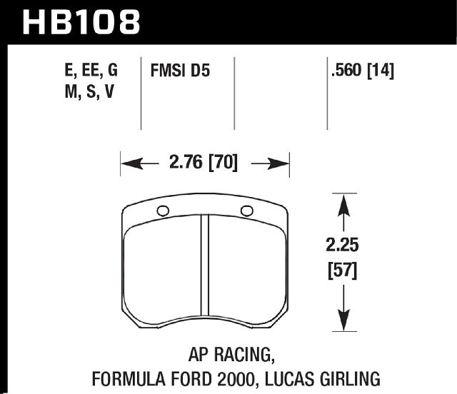 Disc Brake Pad Set - Front for 1977-1982 BMW 320i (Hawk Performance HB180B.560)