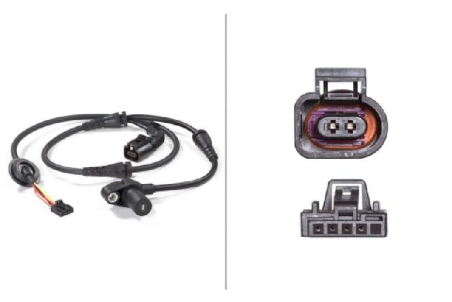 ABS Wheel Speed Sensor - Front Left, Front Right for 2002-2003 Audi A4 Quattro (Hella 012806181)