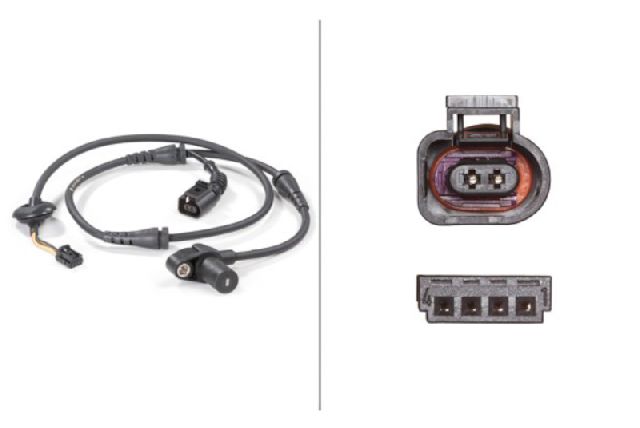 ABS Wheel Speed Sensor - Front Left, Front Right for 2004-2009 Audi A4 (Hella 012806171)