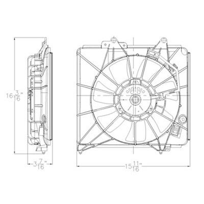 Replacement A/C Condenser Fan Assembly 
