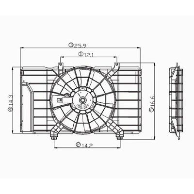 Replacement Engine Cooling Fan Assembly 
