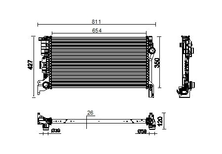 Radiator for 2019 Volvo S60 (Mahle CR2335000P)