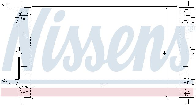 Radiator for 1996-2000 Chrysler Sebring (Nissens 60981A)