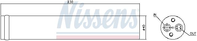 A/C Receiver Drier - Front for 2003-2006 Mitsubishi Outlander (Nissens 95426)