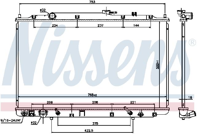 Radiator for 2001-2002 Acura MDX (Nissens 69482)