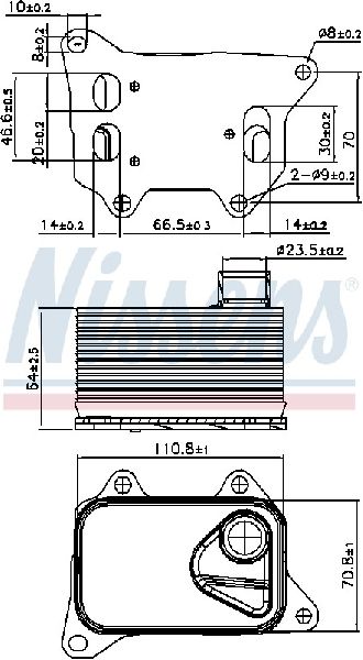 Engine Oil Cooler for 2017-2020 Audi A4 (Nissens 90914)