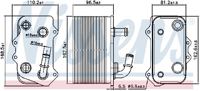 Automatic Transmission Oil Cooler - Front (Nissens 90934)