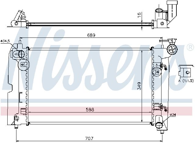 Radiator for 2003-2008 Toyota Corolla (Nissens 646321)