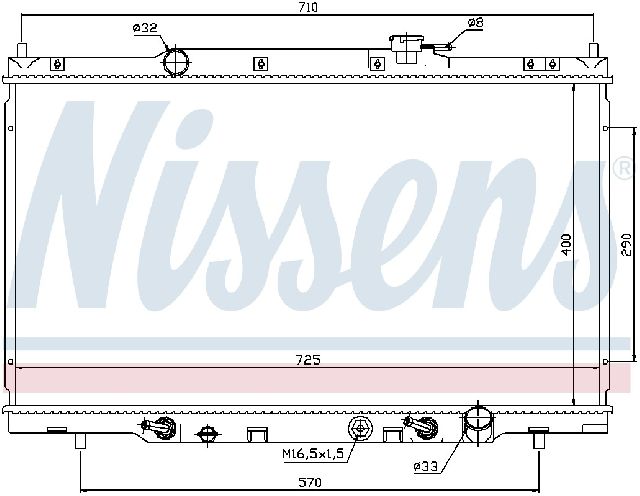 Radiator for 2003-2006 Honda Element (Nissens 68106)